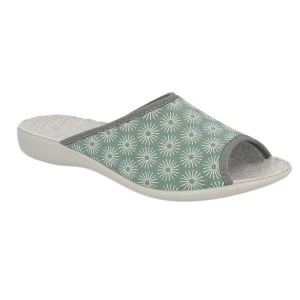 Befado kapcie damskie pu  254D141 zielone
