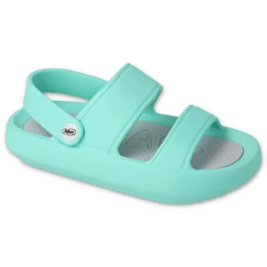 Befado sandałki dziecięce piankowe mint/ light grey 069X007 zielone