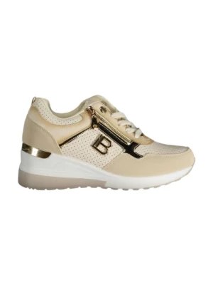 Beige Lace-Up Platform Sneakers Laura Biagiotti