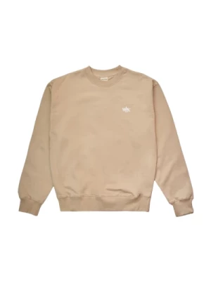 Beige Logo Crewneck Sweater Walk in Paris