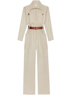 Beige Overall Wide Leg Made in Italy Saint Laurent