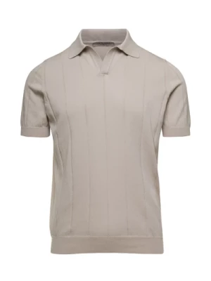 Beige Polo T-shirty i Polosy La Fileria