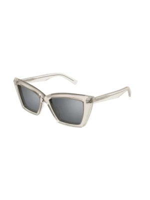 Beige Silver Okulary SL 657 Saint Laurent