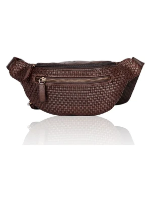 Bellicci Skórzana saszetka "Elliot" w kolorze ciemnobrązowym - 30 x 14 x 8,5 cm rozmiar: onesize