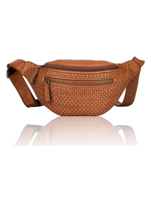 Bellicci Skórzana saszetka "Elliot" w kolorze jasnobrązowym - 30 x 14 x 8,5 cm rozmiar: onesize