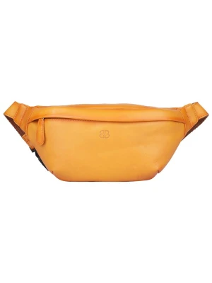 Bellicci Skórzana saszetka "Kenia" w kolorze żółtym - 32 x 15 x 5 cm rozmiar: onesize