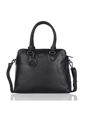 Bellicci Skórzana torebka "Carol" w kolorze czarnym - 33 x 26 x 16 cm rozmiar: onesize