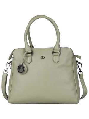 Bellicci Skórzana torebka "Carol" w kolorze zielonym - 33 x 26 x 14 cm rozmiar: onesize