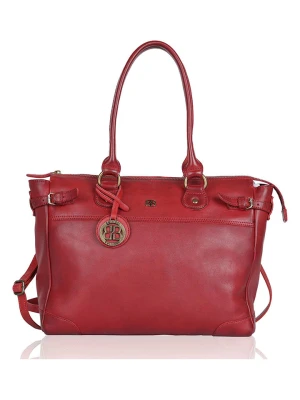 Bellicci Skórzana torebka "Chelsea" w kolorze czerwonym - 34 x 29,5 x 10 cm rozmiar: onesize