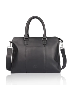 Bellicci Skórzana torebka "Kady" w kolorze czarnym - 42 x 30 x 11 cm rozmiar: onesize
