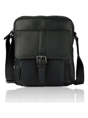 Bellicci Skórzana torebka "Karl" w kolorze czarnym - 24 x 27 x 8,5 cm rozmiar: onesize