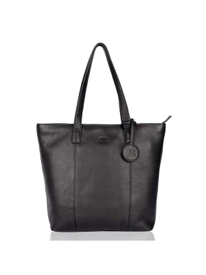 Bellicci Skórzana torebka "Kayden" w kolorze czarnym - 36 x 44 x 12 cm rozmiar: onesize