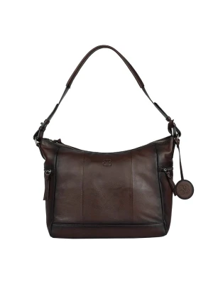 Bellicci Skórzana torebka "Kristiana" w kolorze brązowym - 40 x 27 x 8 cm rozmiar: onesize