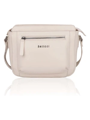 Bellicci Skórzana torebka "Silene" w kolorze kremowym - 26 x 22 x 10 cm rozmiar: onesize