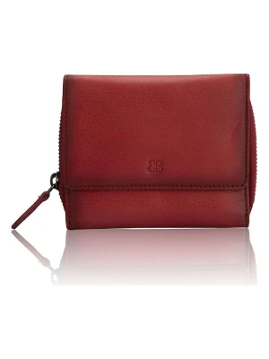 Bellicci Skórzany portfel "Kelda" w kolorze czerwonym - 12 x 10 x 3,5 cm rozmiar: onesize