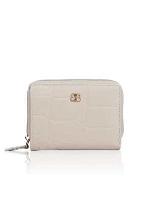 Bellicci Skórzany portfel "Veneta" w kolorze kremowym - 11 x 8 x 2 cm rozmiar: onesize
