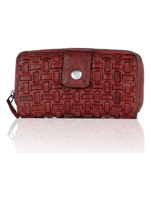 Bellicci Skórzany portfel w kolorze bordowym - 18 x 9,5 x 3,5 cm rozmiar: onesize