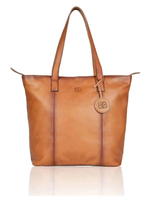 Bellicci Skórzany shopper bag "Kayden" w kolorze jasnobrązowym - 44 x 35 x 12,5 cm rozmiar: onesize