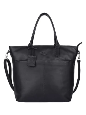 Bellicci Skórzany shopper bag "Odeta" w kolorze czarnym - 44 x 35 x 17 cm rozmiar: onesize