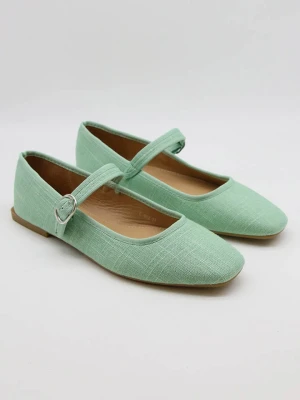 Bellucci Baleriny w kolorze zielonym z paskiem rozmiar: 40