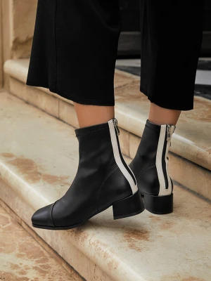 Bellucci Botki w kolorze czarno-białym rozmiar: 38