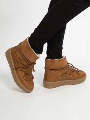 Bellucci Botki zimowe w kolorze jasnobrązowym rozmiar: 38