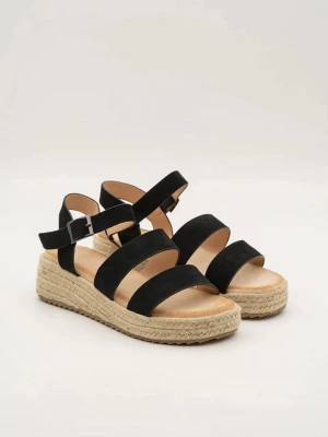 Bellucci Sandały w kolorze czarnym na koturnie rozmiar: 38