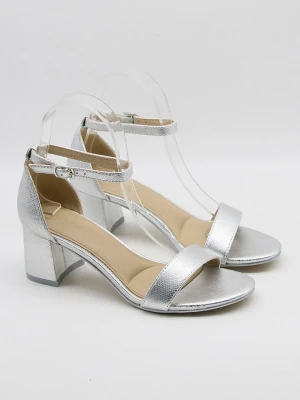 Bellucci Sandały w kolorze srebrnym na obcasie rozmiar: 36