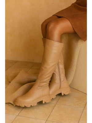 Belluci Kozaki w kolorze khaki rozmiar: 37