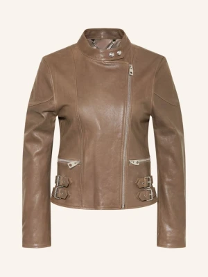 Belstaff Kurtka Skórzana Russo beige