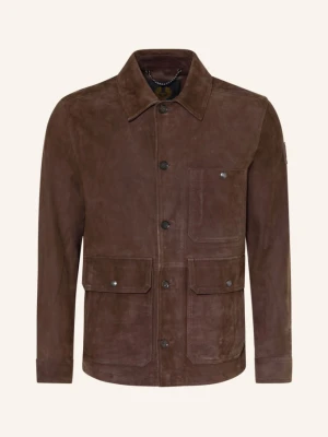 Belstaff Kurtka Skórzana Trail beige CIEMNOBRĄZOWY