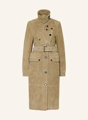 Belstaff Skórzany Trencz beige