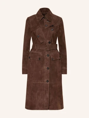 Belstaff Skórzany Trencz braun CIEMNOBRĄZOWY