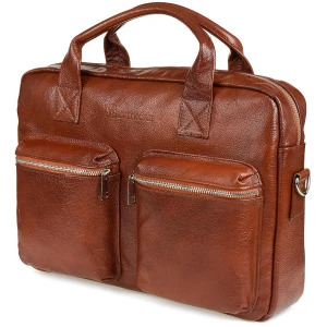 Beltimore torba męska skórzana Duża brązowa laptop brązowy, beżowy Merg