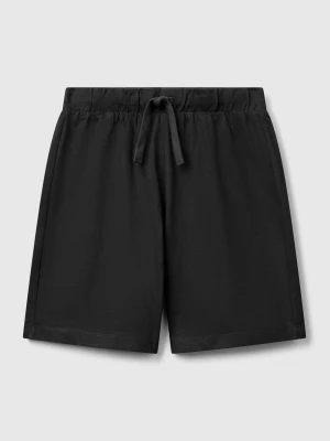 Benetton, 100% Cotton Bermuda Shorts, Size: XL, Black, Kids United Colors of Benetton
