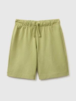 Benetton, 100% Cotton Bermuda Shorts, Size: XL, Military Green, Kids United Colors of Benetton