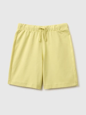 Benetton, 100% Cotton Bermuda Shorts, Size: XL, Yellow, Kids United Colors of Benetton