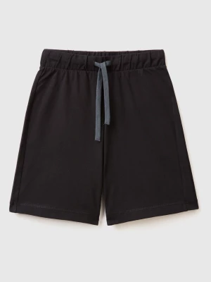 Benetton, 100% Cotton Bermudas, size L, Black, Kids United Colors of Benetton