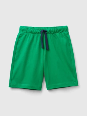 Benetton, 100% Cotton Bermudas, size S, Green, Kids United Colors of Benetton