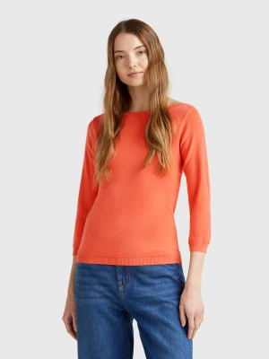 Benetton, 100% Cotton Boat Neck Sweater, Size: XL, Women United Colors of Benetton