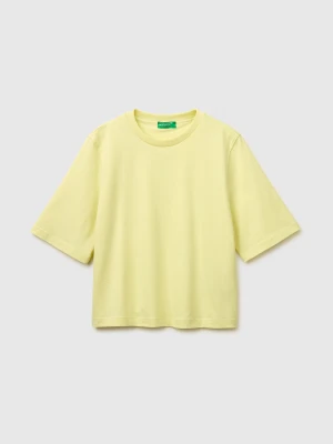 Benetton, 100% Cotton Boxy Fit T-shirt, Size: XS, Lime, Women United Colors of Benetton
