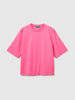 Zdjęcie produktu Benetton, 100% Cotton Boxy Fit T-shirt, Pink, Women United Colors Of Benetton
