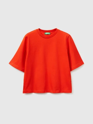 Benetton, 100% Cotton Boxy Fit T-shirt, Size: XS, Women United Colors of Benetton