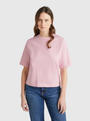Benetton, 100% Cotton Boxy Fit T-shirt, size XXS, Pink, Women United Colors of Benetton