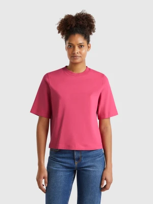 Benetton, 100% Cotton Boxy Fit T-shirt, size XXS, Strawberry, Women United Colors of Benetton