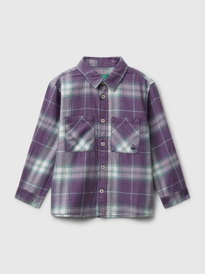 Benetton, 100% Cotton Check Shirt, Size: 104, Mauve, Kids United Colors of Benetton