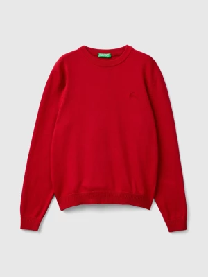 Benetton, 100% Cotton Crew Neck Sweater, size 2XL, Red, Kids United Colors of Benetton