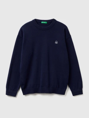 Benetton, 100% Cotton Crew Neck Top, size XL, Dark Blue, Kids United Colors of Benetton