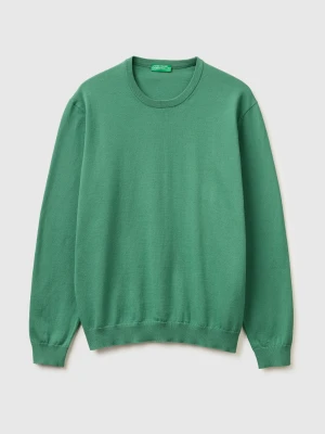 Benetton, 100% Cotton Crew Neck Top, Size: XL, Green, Men United Colors of Benetton