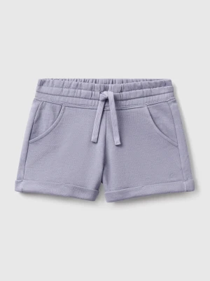 Benetton, 100% Cotton Fleece Shorts, size XL, Periwinkle, Kids United Colors of Benetton